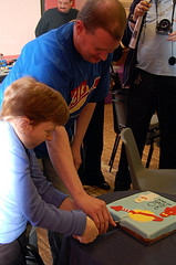 Cutting the cake